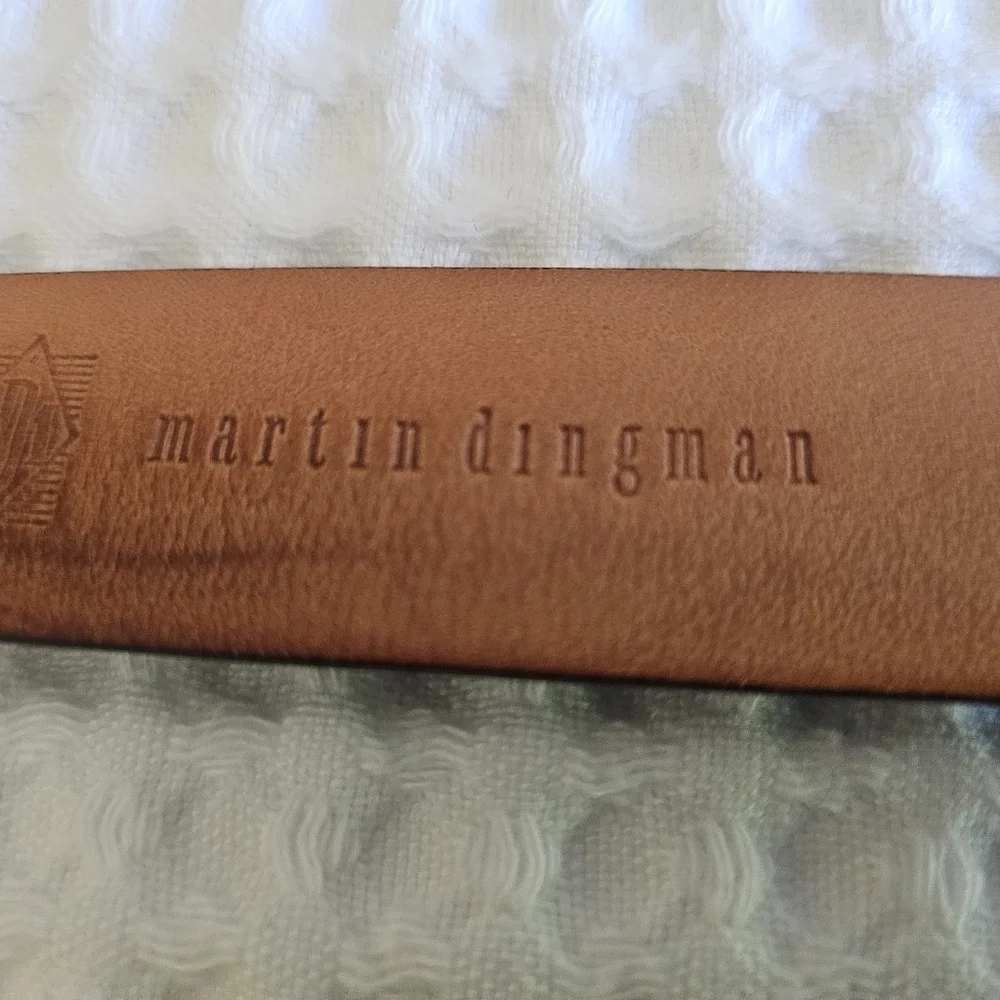 Martin Dingman Vintage Genuine Tanned Leather Belt Size 36